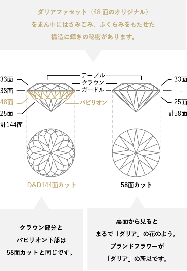 『究極の煌めき』全石144面カット　ダイヤモンド◇プレミアムリング